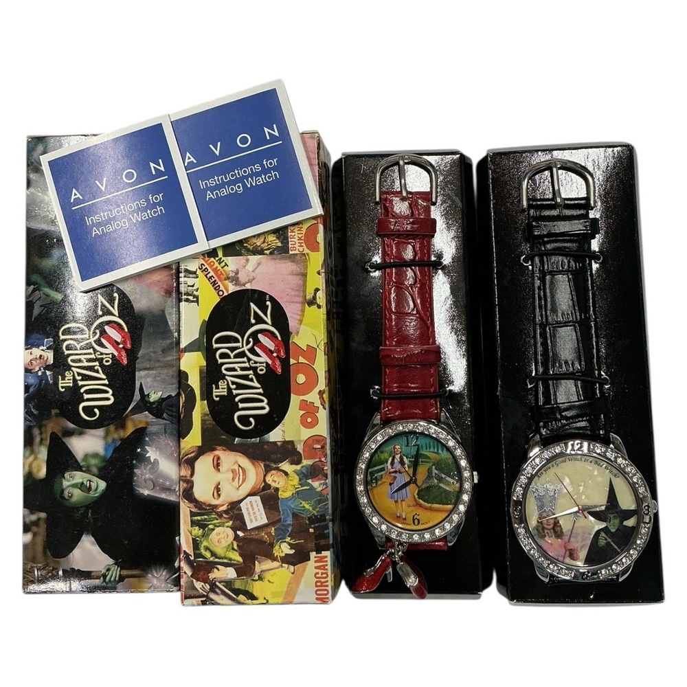 Avon Wizard of‎ Oz Watches Set 2009 Dorothy Good Witch Collectible Gift Boxed